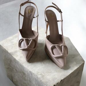 Valentino Women's light grey Slingback Heels
